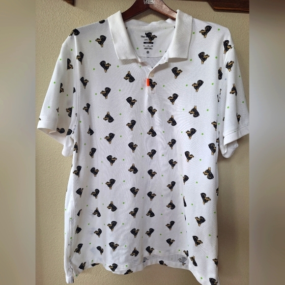 Nike Mens Slim Fit Polo All Over Doberman Print Moisture Wicking Size XXL - Picture 1 of 9